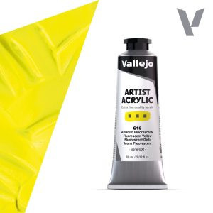 Vallejo Artist akril festék 60ml – 616 Fluorescent Yellow
