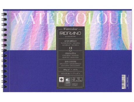 Fabriano akvarell 300g A5 cold pressed, pad for watercolor