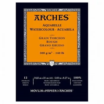 Vízfesték tömb Arches durva szemcsés A5, 100% pamut