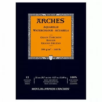 Vízfesték tömb Arches durva szemcsés A4, 100% pamut Vízfesték tömb Arches durva szemcsés A4, 100% pamut