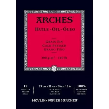Tömb Arches cold press olajfestéshez, 23x31cm 100% pamut
