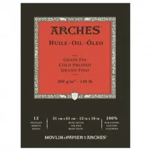 Tömb Arches cold press olajfestéshez, 31x41cm 100% pamut