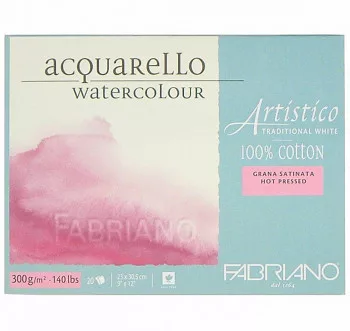 Fabriano Artistico Hot pressed 23x30.5cm 300g pad for watercolor