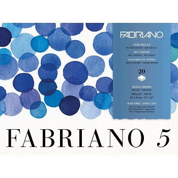 Fabriano 5 Akvarell Tömb 23x31cm 300g Durva