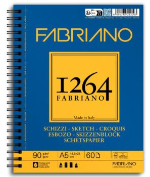Vázlatkönyv Fabriano Schizzi 1264 90g A5 hosszú oldal
