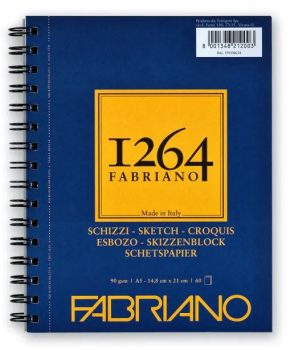 Vázlatkönyv Fabriano Schizzi 1264 90g A4 hosszú oldal