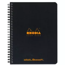 Ring notebook Rhodia 16x21cm dotted - fekete