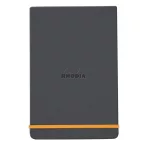 Rhodia notebook with hard boards 9x14cm - Titanium