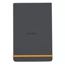 Rhodia notebook with hard boards 9x14cm - Titanium