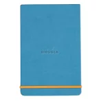 Rhodia notebook with hard boards 9x14cm - türkiz