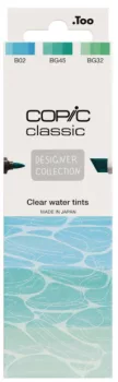 Jelölő készlet Copic Classic 3db Clear water árnyalatok