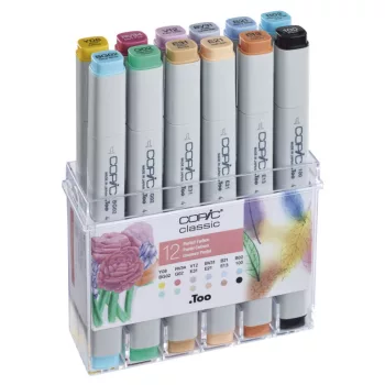 Marker szett Copic Classic 12 db pasztell tónusok