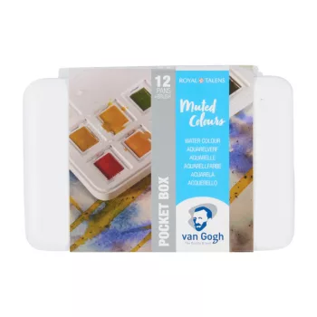 Van Gogh akvarell színek készlet 12 db Pocketbox tompított színek