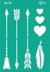 Stencil repeatable self-adhesive A4  19
