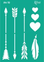 Stencil repeatable self-adhesive A4  19