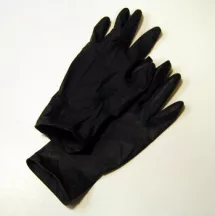 fekete latex gloves - size M