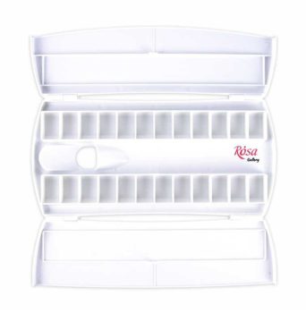 Zárható műanyag paletta akvarellhez Rosa 24 db