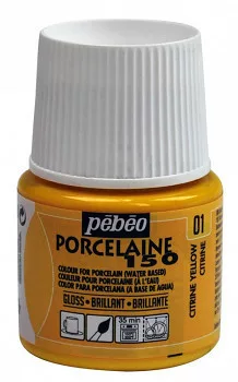 Porcelán festék Porcelaine 45ml - 01 citromsárga Porcelán festék Porcelaine 45ml - 01 citromsárga