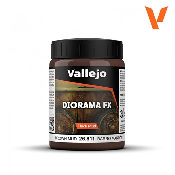 Vallejo Diorama FX 200ml – Brown Thick Mud