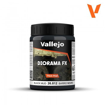 Vallejo Diorama FX 200ml – Black Thick Mud