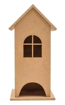 Fa házikó 10x10x26cm