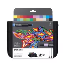   WN Promarker 24 darabos Wallet Arts and Illustration marker készlet