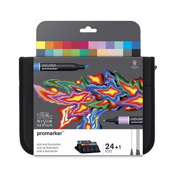 WN Promarker 24 darabos Wallet Arts and Illustration marker készlet