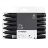 Marker készlet WN Promarker 6 db Blacks + Blender