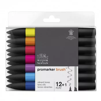 Set of Promarker brush markers 12 pcs Winsor Newton Set of Promarker brush markers 12 pcs Winsor Newton