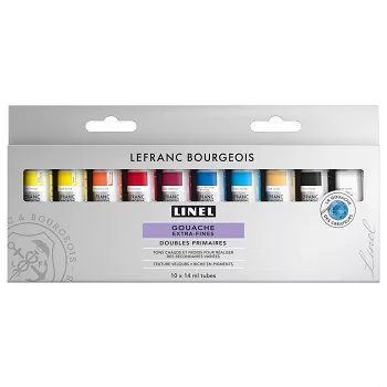 Gouache festék készlet Lefranc Linel 10x14ml Gouache festék készlet Lefranc Linel 10x14ml