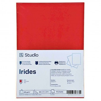 Színes papír A4 80g Irides – piros 10 lap