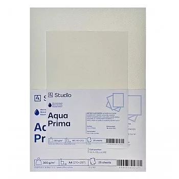Akvarell papír Aqua Prima 300g 30x40cm, 25 lap Akvarell papír Aqua Prima 300g 30x40cm, 25 lap