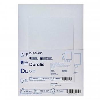 Fehér karton Duralis 400g A4, 10 lap