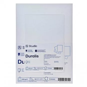 Fehér karton Duralis 400g A3, 10 lap