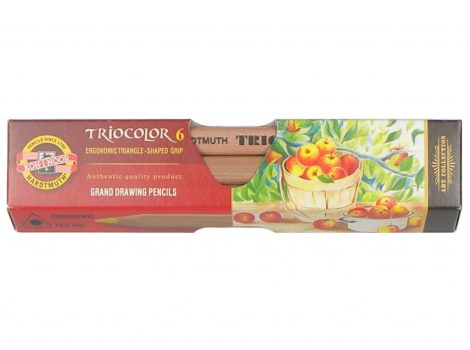 Háromszög alakú színes ceruzák Triocolor 6 darabos szett