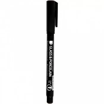 fekete marker for glass and porcelain thin
