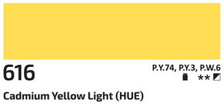 Akril festék Rosa 60ml – 616 kadmium Világos sárga