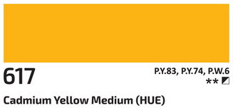 Akril festék Rosa 60ml – 617 kadmium sárga közepes