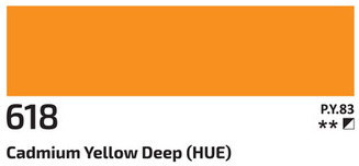 Akril festék Rosa 60ml – 618 kadmium Sötét sárga