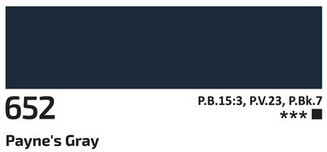 Akril festék Rosa 60ml – 652 paynes szürke