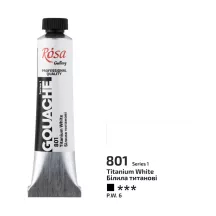 Rósa Gallery Gouache színenként - 20 ml tubusos - Titánfehér 801