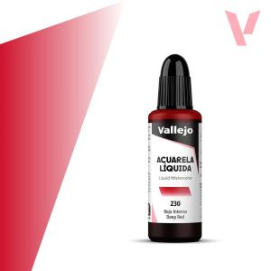 Vallejo folyékony akvarellfesték 32ml – 230 Deep Red