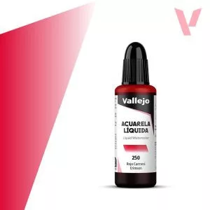 Vallejo folyékony akvarellfesték 32ml – 250 Crimson
