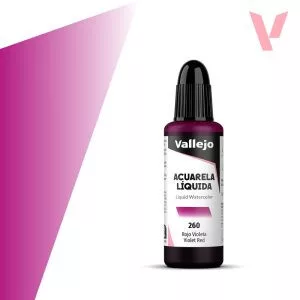 Vallejo folyékony akvarellfesték 32ml – 260 Violet Red