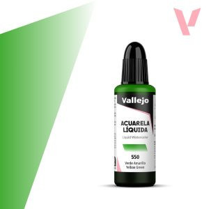 Vallejo folyékony akvarellfesték 32ml – 550 Yellow Green
