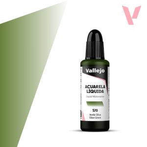 Vallejo folyékony akvarellfesték 32ml – 570 Olive Green