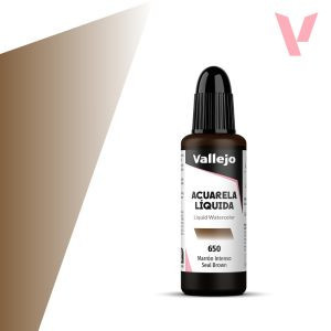 Vallejo folyékony akvarellfesték 32ml – 650 Seal Brown