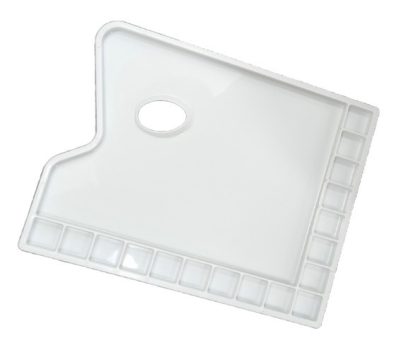 Téglalap alakú műanyag paletta 28x22cm