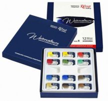 Akvarelfesték készlet Rosa 12 db papír csomagolásban