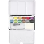 Set of 12 metallic watercolor paints